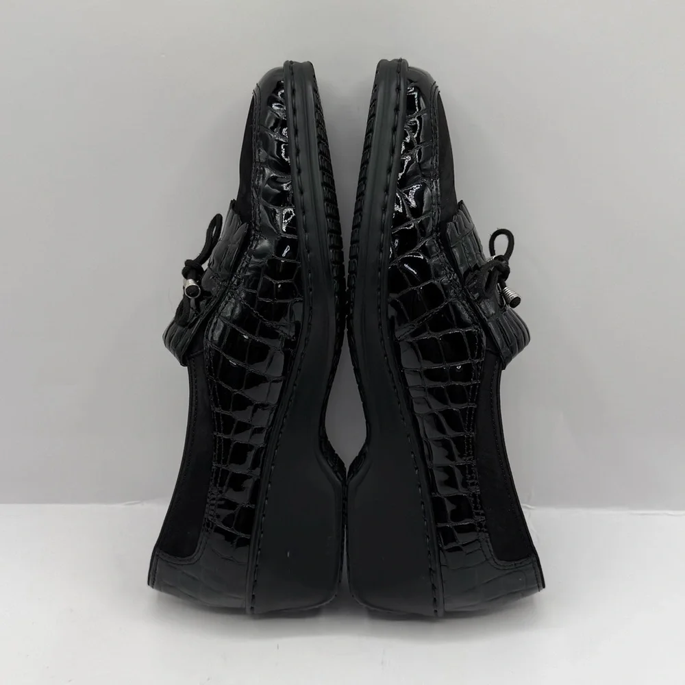 Ara Rachel Women's Loafers: Black Faux Croc Patterned - Size 8.5 US - Picture 5 of 8